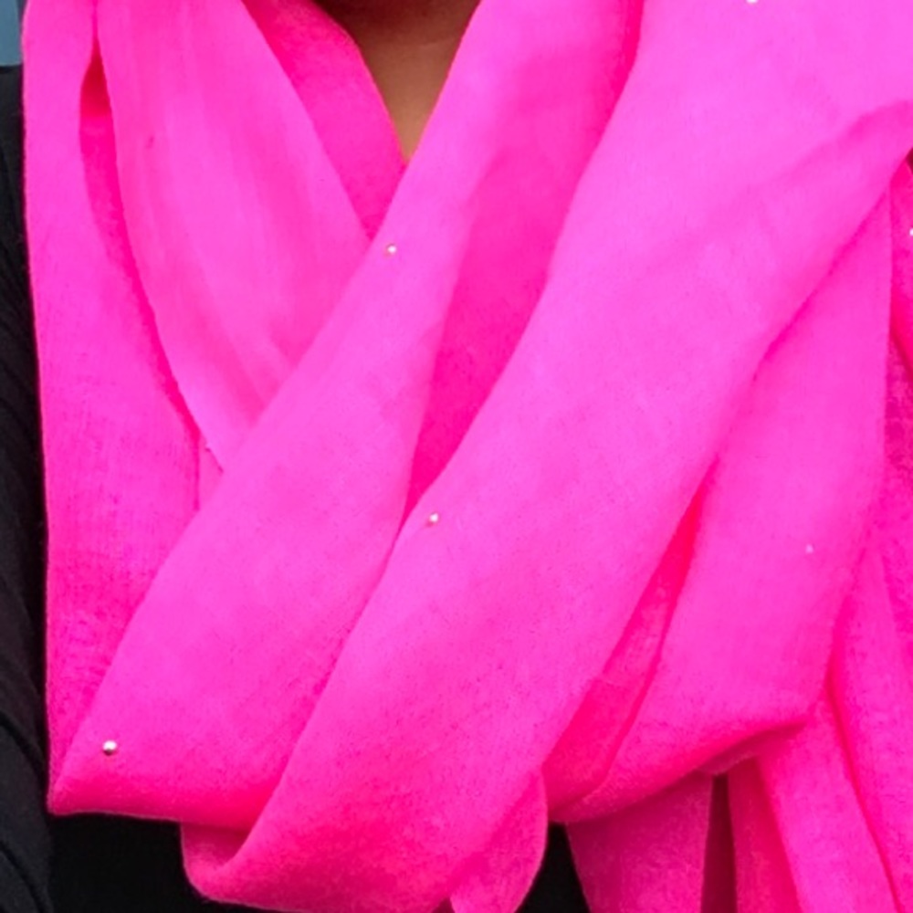 Juicy Couture Lightweight Wool Studded Scarf